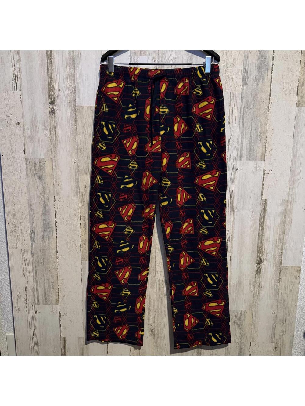 DC Comics Men's Size XL (40-42) Fleece Superman Loungewear